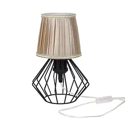 Настільна лампа Levistella 756T108F03 BK+BG, E27, 60W, чорний + бежевий текстиль, 250 мм, сучасний стиль для дому