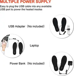Dr.warm Electric Power USB Теплові устілки для чоловіків та жінок, зимові мисливські черевики, взуття, теніс, риболовля - мініатюра 4