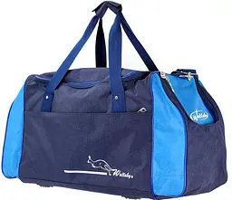 Сумка спортивна Wallaby з нейлону 59 л 48×32×28 см Синя з блакитним - мініатюра 3