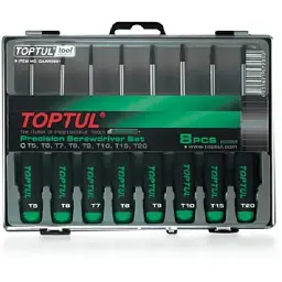 Набір викруток Toptul для точних робіт (T5-T20) 8шт. (GAAW0801)