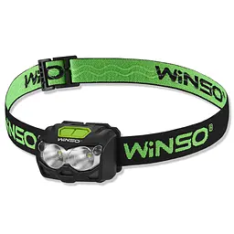 Ліхтар налобний Winso Pro 500Lm, 2x5W CREE XTG, 1200mAh/3xAAA, з сенсором білий/червоний(751300)