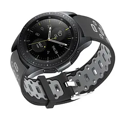 Спортивний ремінець Primo Perfor Classic для годинника Samsung Galaxy Watch 42 мм (SM-R810) Black Grey - мініатюра 2
