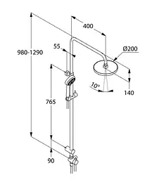 Душова система Kludi Logo 3S Dual Shower System без змішувача S6809105-00 - мініатюра 4