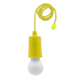 Підвісна LED лампа на шнурку BL 15418 пластикова, жовта