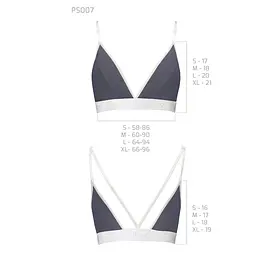 Спортивний топ з подвійними бретелями Passion PS007 TOP S, dark grey