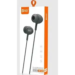 Навушники Biva HF-05 Wired earphones Black - мініатюра 2