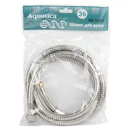 Шланг для душа 1/2" SS розтяжний з підшипником 150-180см AQUATICA XB-9353 (9792040) - мініатюра 5