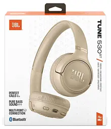 Гарнітура JBL TUNE 530BT Beige (JBLT530BTBEGEU) (7225523) - мініатюра 3