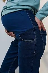 Джинси для вагітних Mom Fit для майбутніх мам з регульованим поясом S (44) Leyton Юла Мама синій - мініатюра 9