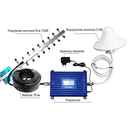 GSM підсилювач Lintratek KW20L 900MHZ Репітер мобільного зв'язку та інтернету 4G LTE, Повний комплект (19265) - мініатюра 5