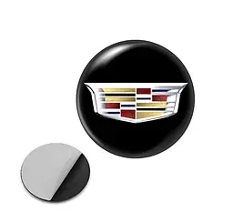 Наклейка з логотипом Cadillac для автоключів d=15 мм Пластикова об'ємна (Завод)
