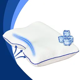 Подушка ортопедична Memory Foam Ideia контурна з ефектом пам'яті, з наволочкою на блискавці 58х42х13 см - мініатюра 6