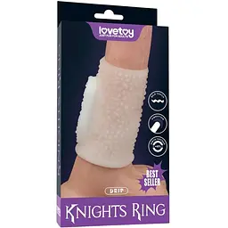 Насадка на пеніс з вібрацією Lovetoy Vibrating Drip Knights Ring 10 см білий
