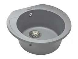 Кухонна мийка гранітна Miraggio Tuluza gray 520x483x204 00210206, Сірий - мініатюра 2