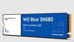 Накопичувач SSD WD Blue SN580 1 TB M.2 PCIe 4.0 NVMe WDS100T3B0E - мініатюра 3