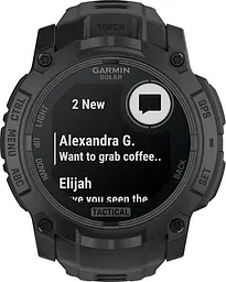 Смарт-годинник Garmin Instinct 3 50mm Solar Tactical Edition Black with Black Band (010-02935-50/90) - мініатюра 5