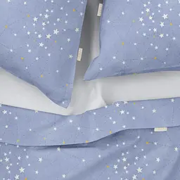 Комплект постільної білизни Cosas Galaxy Євро небесний (StarrySkyBlue_01White_200) - мініатюра 3
