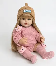 Реалістична Кукла Реборн 55 см повністю вінілова Doll Reborn Baby К0100306 - мініатюра 4