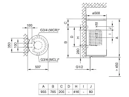 Електричний накопичувальний водонагрівач (бойлер) TIKI Econ MCL 100V9 (700163) - мініатюра 2