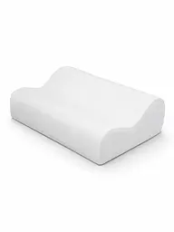 Ортопедична подушка 49×28 см з ефектом пам’яті Memory Foam для сну та підтримки шиї з наволочкою біла (49676104)