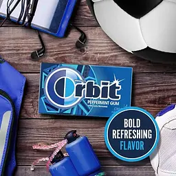 Жувальна гумка ORBIT Gum Peppermint Sugarfree Chewing Gum 1 шт - мініатюра 3