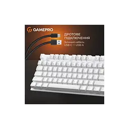Клавіатура GamePro Genesis Joker MK124W Outemu Red Switch USB UA White (MK124W) - мініатюра 9