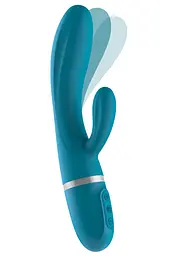 Вібратор-кролик Liebe Bend It Plus Ocean Blue, гнучкий, 2 мотори, 10 режимів - мініатюра 2