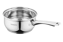 Ківш Ardesto Gemini Gourmet, зі скляною кришкою, нержавіюча сталь, 1,4 л (AR1914GSS) - мініатюра 3