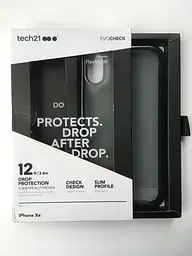 Чохол силіконовий протиударний Tech21 Evo Check для iPhone XR (6.1") Чорний Smokey Black - мініатюра 2