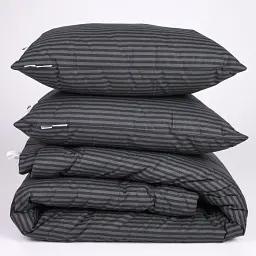 Набір MirSon №1068 Сolor Fun Line Stripe Black Thinsulate 155 х 215 см чорний (2200010874686) - мініатюра 3