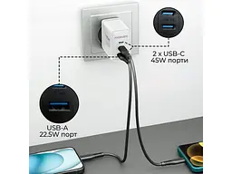 Мережевий зарядний пристрій Promate PowerPort-45W White (powerport-45.white) - мініатюра 4