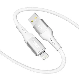 Кабель для заряджання та обміну даними Yoki YK-SO15 SOLID Series USB/Lightning 12W 2.4A/5V 1.2 м Білий - мініатюра 4