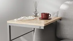 Столик Террі Ferrum-decor 650x440x330 Сірий метал ДСП Дуб Сан-Марино 16 мм (FRD-104663) - мініатюра 4