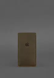 Шкіряний чохол для iPhone 12 Темно-коричневий Crazy Horse
