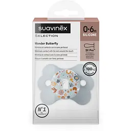 Пустушка Suavinex Wonderland фізіологічна у формі метелика 6-18 місяців блакитна (308776) - мініатюра 3