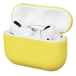 Силіконовий чохол для навушників Apple AirPods Pro, Ultrathin Silicone Case, жовтий, захисний чохол, ультратонкий і легкий, захист від подряпин і пилу, м"який силікон, ArmorStandart (ARM55965)