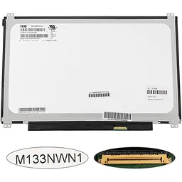 Матриця 13.3 M133NWN1 R5 (1366*768 30pin(eDP) LED SLIM(вертикальні вушки) матова роз'єм праворуч знизу) для ноутбука (renew)