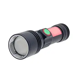 Ліхтар Quantum Adept 10W LED zoom +COB з USB+ Li-ion18650/2600mAh (QM-FL1031-18650/2600) - мініатюра 1