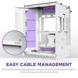 Корпус NZXT H9 Flow RGB Tempered Glass без БЖ White (CM-H92FW-R1) - мініатюра 2