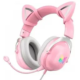 Ігри навушники з вушками Onikuma X11 Gaming CAT with LED фіолетові - мініатюра 9