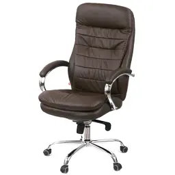 Офисное кресло Аклас Валенсия MB XY-7340 Коричневый (Кожа LC-K dark brown) (00161484)