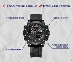 Годинник чоловічий наручний Naviforce Concept (Чорний) - мініатюра 4