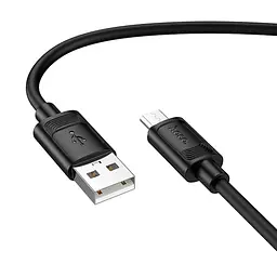 Кабель для заряджання Hoco X122 USB Micro USB міцний силіконовий матеріал 1 метр Чорний - мініатюра 4
