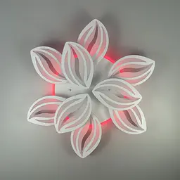 Стельова LED люстра біла на 9 пелюсток Line.F RGB підсвітка Немає - мініатюра 6