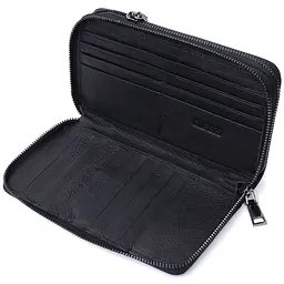 Стильний чоловічий клатч на два відділення із натуральної шкіри ST Leather 22700 чорний - мініатюра 10