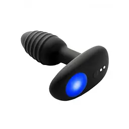 Анальная пробка с подсветкой и вибрацией OhMiBod Lumen Powered by KIIROO, 10.2х3.3 см, черный