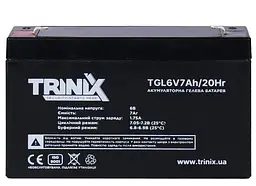 Акумуляторна батарея для ДБЖ Trinix GEL 6 V / 7 А*ч (44-00072) - мініатюра 2