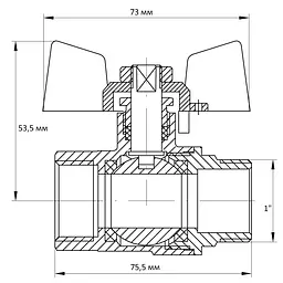 Кран кульовий Koer 1" ГШМ (KR.218.W) білий KR0184 - мініатюра 2