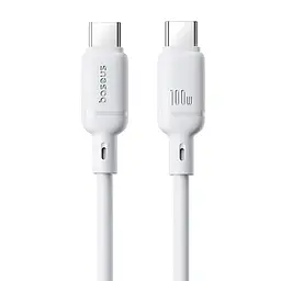 Кабель Baseus Silky Series Fast Charging Cable Type-C to Type-C 100W 2m White