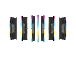 Пам'ять для настільних комп'ютерів Corsair 32 GB (2x16GB) DDR5 6000 MHz Vengeance RGB Black (CMH32GX5M2B6000C38) - мініатюра 3